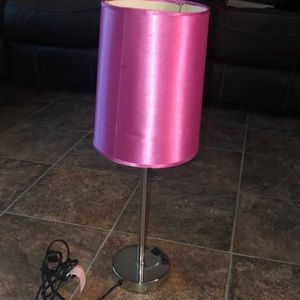 Pink nightstand lamp